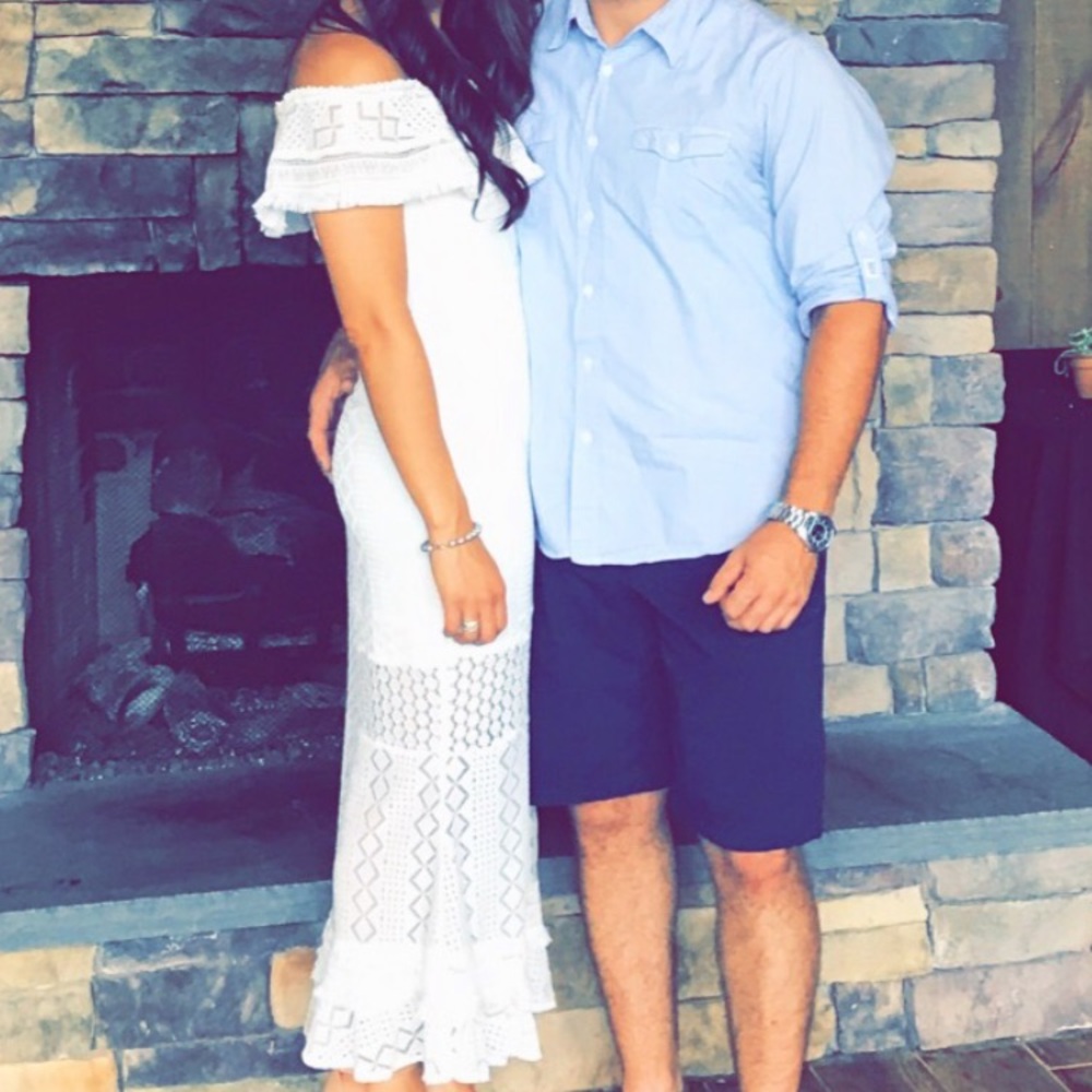 Foxie dox crochet white bridal shower dress